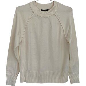 (NWT) BANANA REPUBLIC - White/Cream Textured Crewneck Pullover Sweater - Size XS